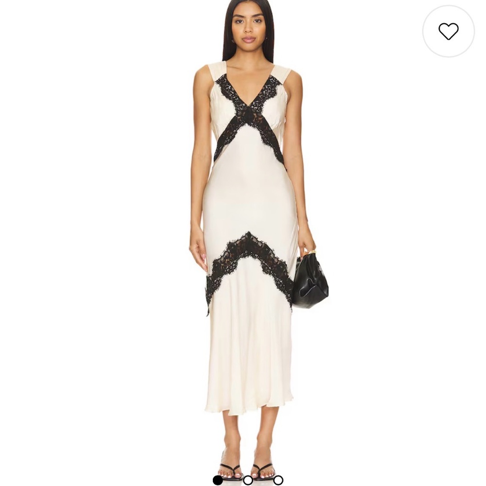 Jen's Pirate Booty Cream and Black Midi Dress